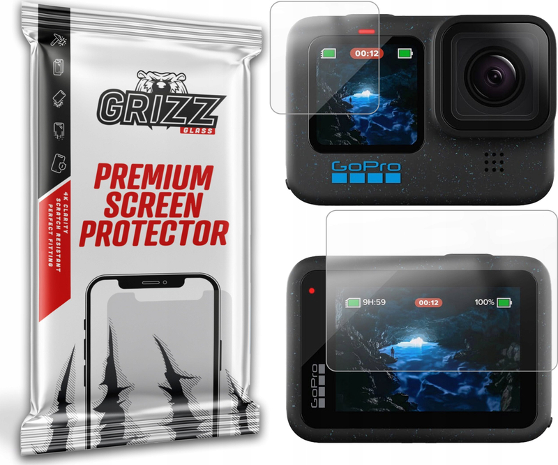 Foljë mbrojtëse matte për ekran GoPro Hero 12, Anti-Fingerprint, transparente