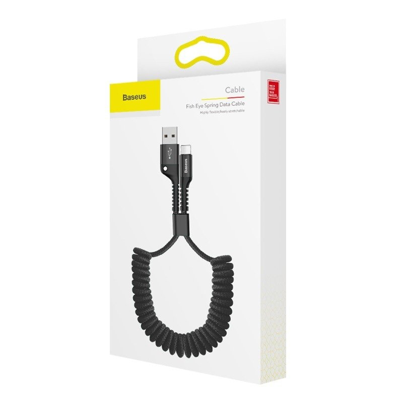 Kabllo USB Baseus CALSR-01, USB-A në Lightning, 1 m, i zi