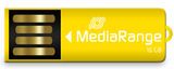 USB Nano MediaRange MR976, 16GB, me kapëse letre, e verdhë