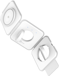 Stacion karikues wireless J5create Qi2 3 in 1 Magnetic Travel, 15W, palosës, i zi