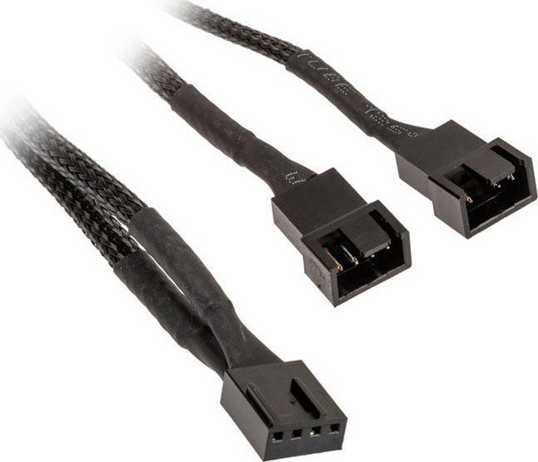 Kabllo ndarëse për ventilator Akasa AK-CBFA04-KT04, 4 pin në 2x 4 pin, set 4 copë, e zezë