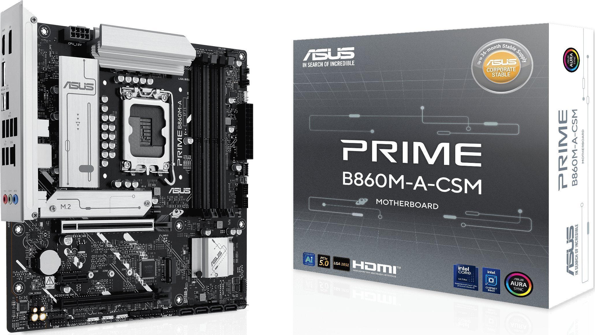 Pllakë amë ASUS PRIME B860M-A-CSM, Intel B860, DDR5, mATX