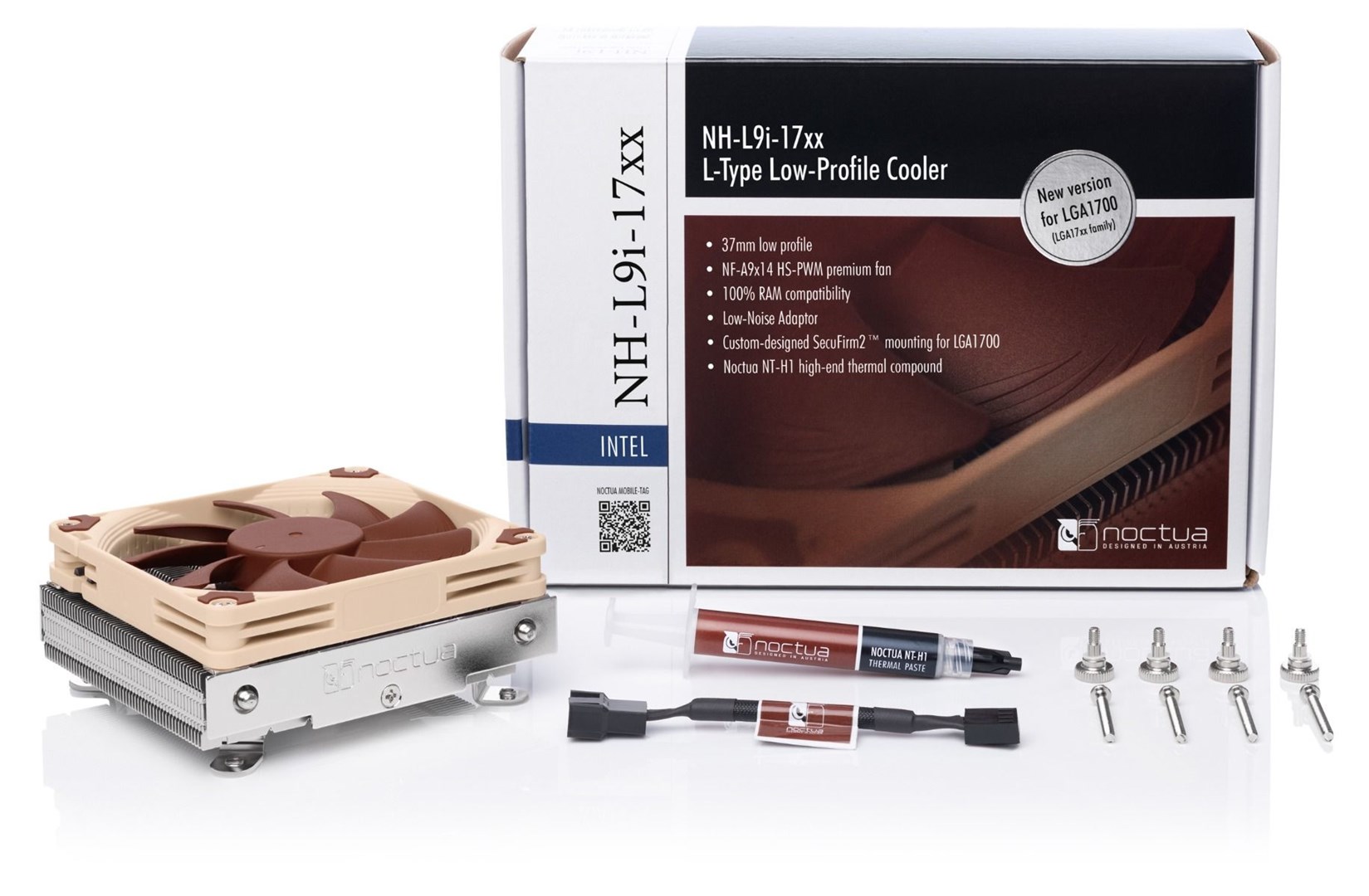 Ftohës procesori Noctua NH-L9i-17xx, 92mm, LGA 17xx, i kaftë/i argjendtë