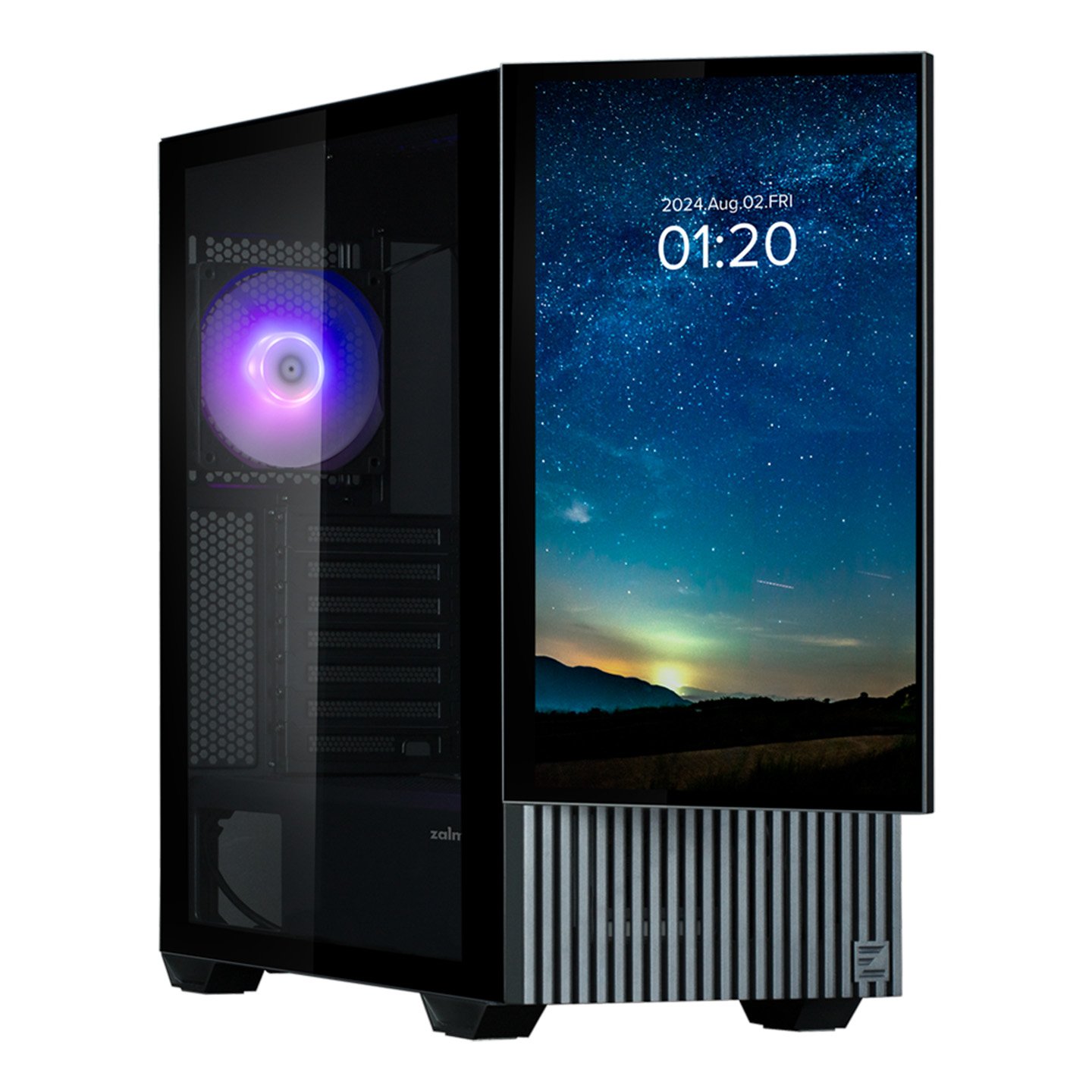 Kasë Gaming Zalman Z10 DS – me Ekran 15.6″ FHD të Integruar, ATX Mid Tower – E Zezë