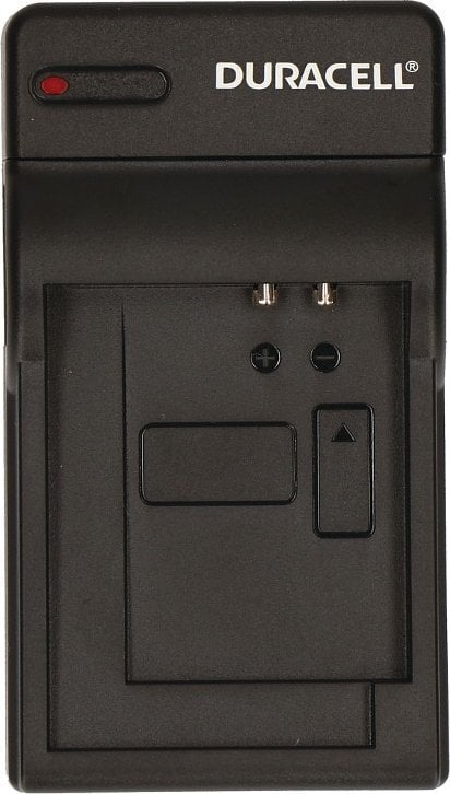 Karikues baterie për kamera Duracell Olympus BLH-1, USB, me kabllo, i zi