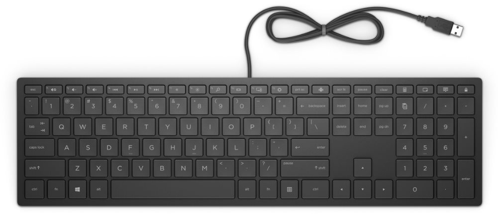 Tastierë HP Pavilion 300 CZ, me kabllo, profil i ulët, e zezë