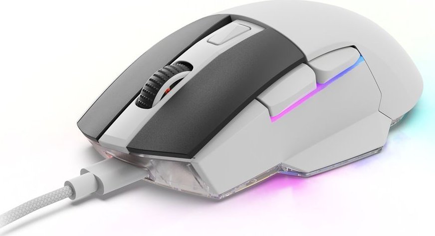 Mouse gaming Sharkoon SGM50W, pa kabllo, 6400 dpi, i bardhë