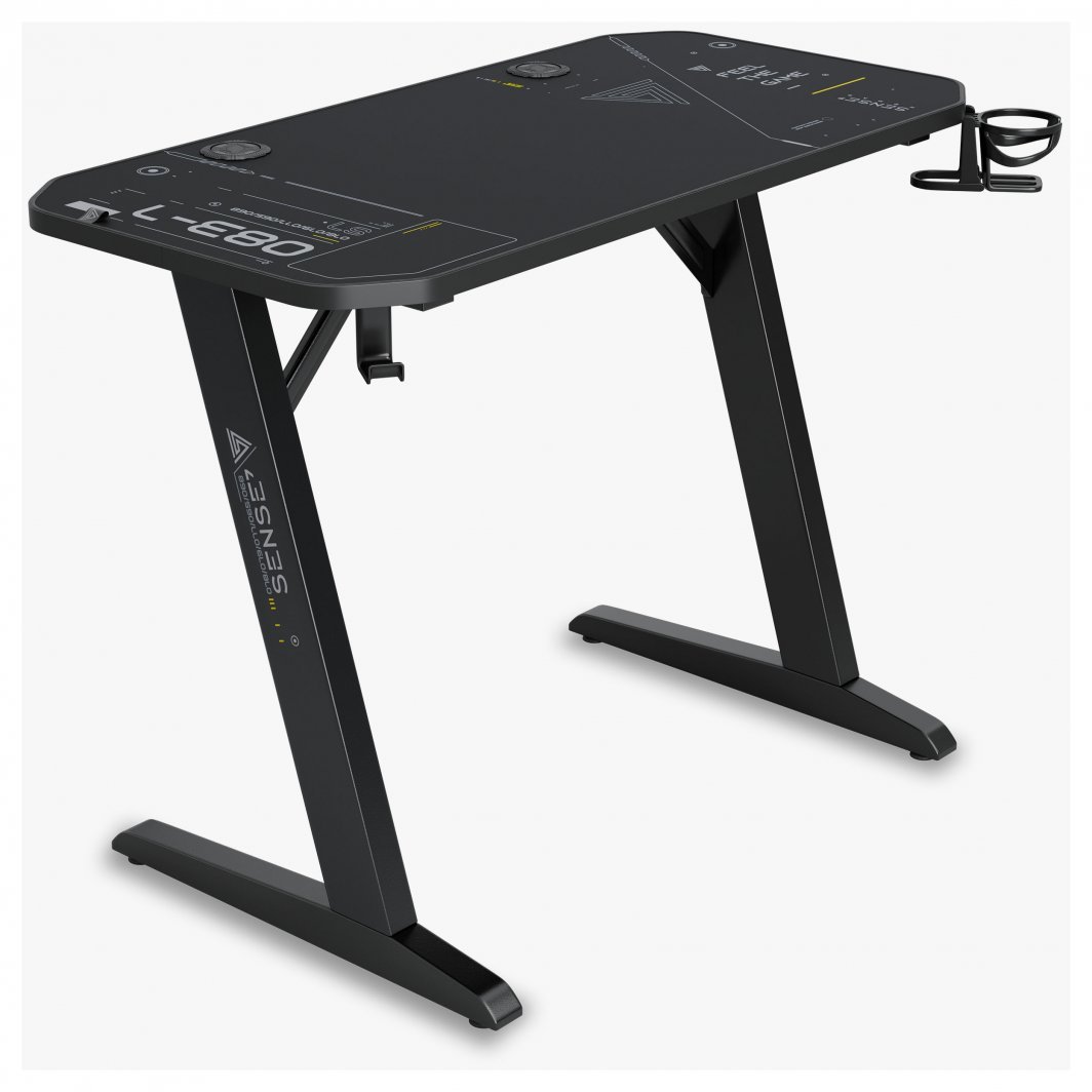 Tavolinë SENSE7 Nomad Cybernetic, 100cm x 50cm, e zezë