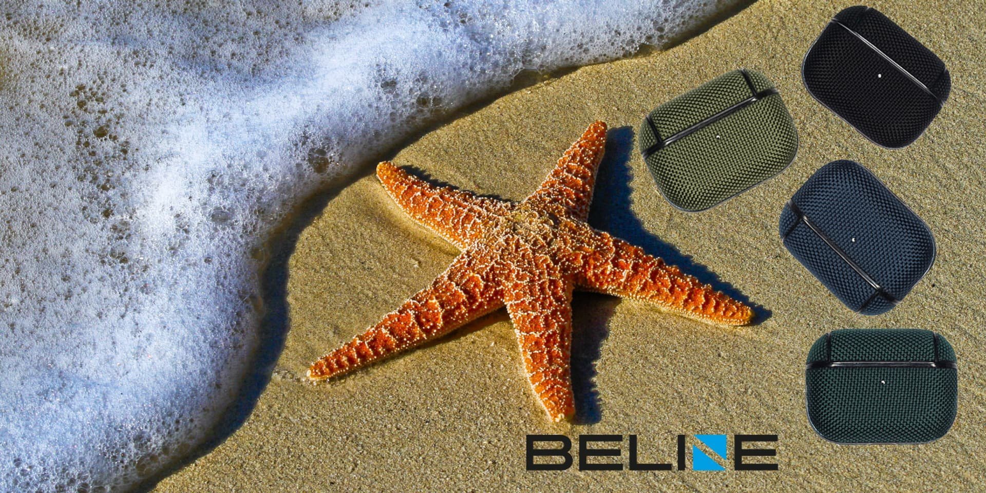 Mbulesë Beline për AirPods Pro, TPU, me karabinë, blu