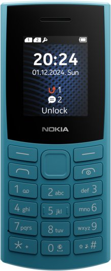 Telefoni Nokia 105, Dual SIM, ekran me ngjyra, i kaltër