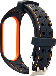 Rrip dore Beline për Xiaomi Mi Band 7, silikon, zi portokalli