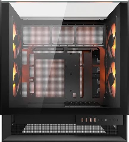 Kutia për kompjuter Cougar OmnyX ARGB, MIDI Tower, 4 ventilatorë, e zezë