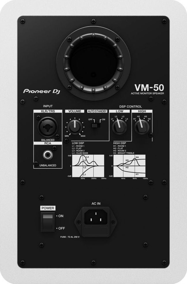 Активен студио монитор Пионер Џеј VM-50 WH, 5.25", 1 парче, бел