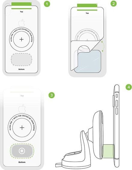 Pllaka magnetike për telefon iOttie Plate ACMPIO104, set metalik, për mbajtëse iOttie