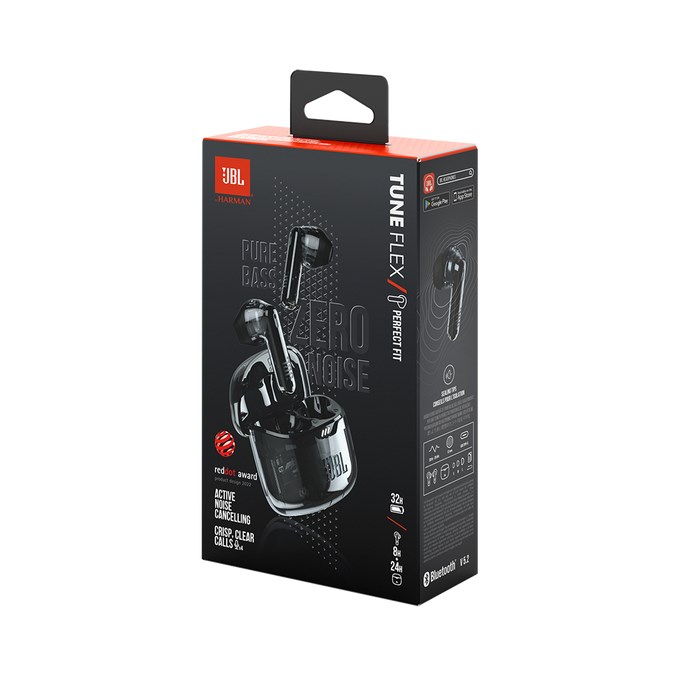 Dëgjuese JBL Tune Flex, True Wireless Stereo (TWS), të zeza