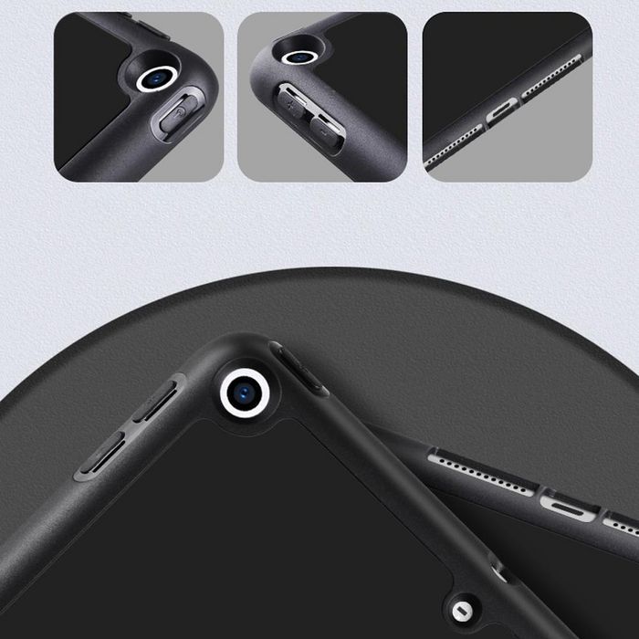 Këllëf tablet eStuff ES682050, për iPad 10.2", tip folio, i zi