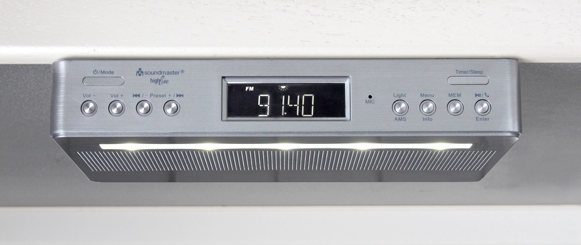 Radio kuzhine Soundmaster UR2045SI, DAB+, FM, Bluetooth, argjend