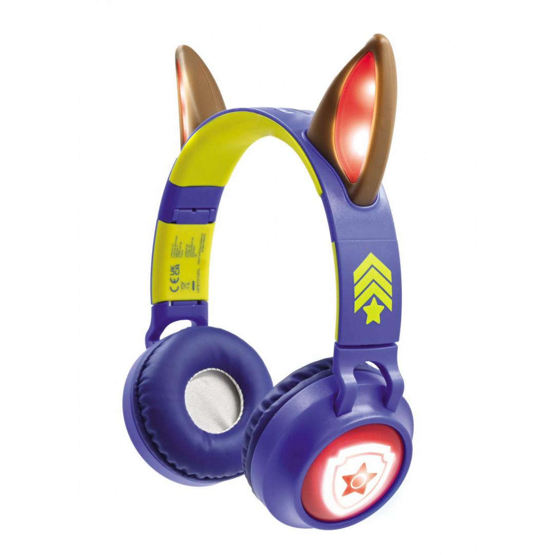 Kufje Bluetooth për fëmijë Lexibook Chase Paw Patrol, me dritë LED, me kabllo dhe Micro SD, blu