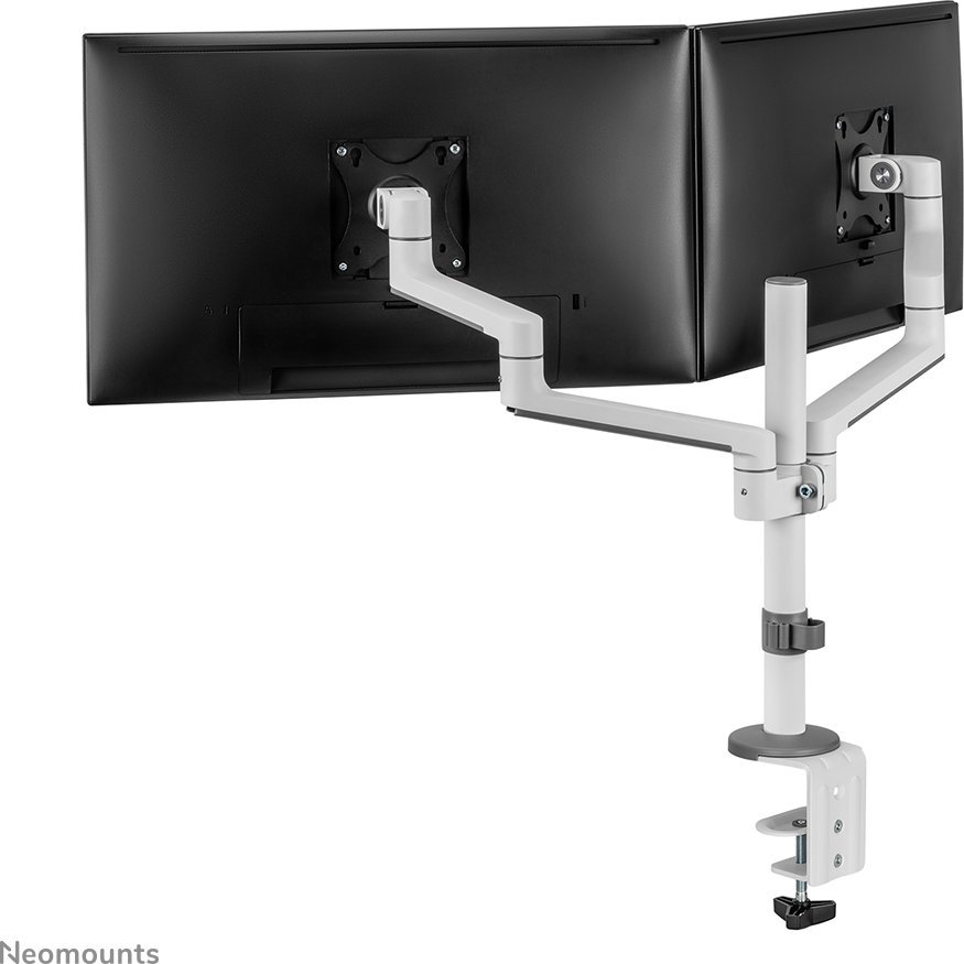 Mbajtëse tavoline për 2 monitorë Neomounts DS60-425WH2, 17"-27", VESA 75x75 100x100, e bardhë