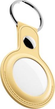 Mbajtëse çelësash KeyBudz AirTag Keyring, lëkurë, set 2 copë, pastel e verdhë