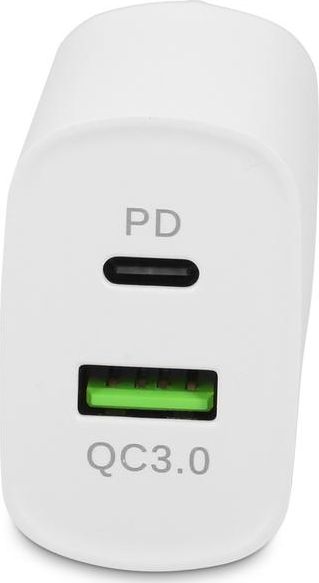 Karikues muror LMP Charger LMP-DPPA-20W, 1x USB A, 1x USB C, 20W, i bardhë