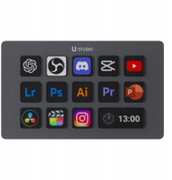Tastierë streaming Ulanzi D200H, butona të programueshëm, kompakte, e zezë