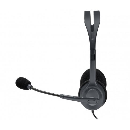 Kufje me mikrofon Logitech H111, stereo, me kabllo, 3.5mm, të zeza