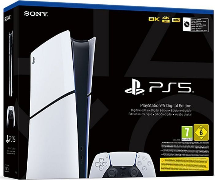 Konzolë lojërash Sony PlayStation 5 Digital Slim, 1TB SSD, 4K, e bardhë