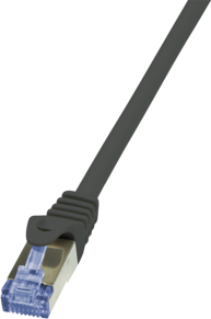 Kabllo rrjeti LogiLink, CAT6A, S/FTP, PIMF, 0.25m, e zezë
