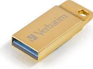 USB flash Verbatim Metal Executive, 16GB, USB 3.0, ngjyrë ari