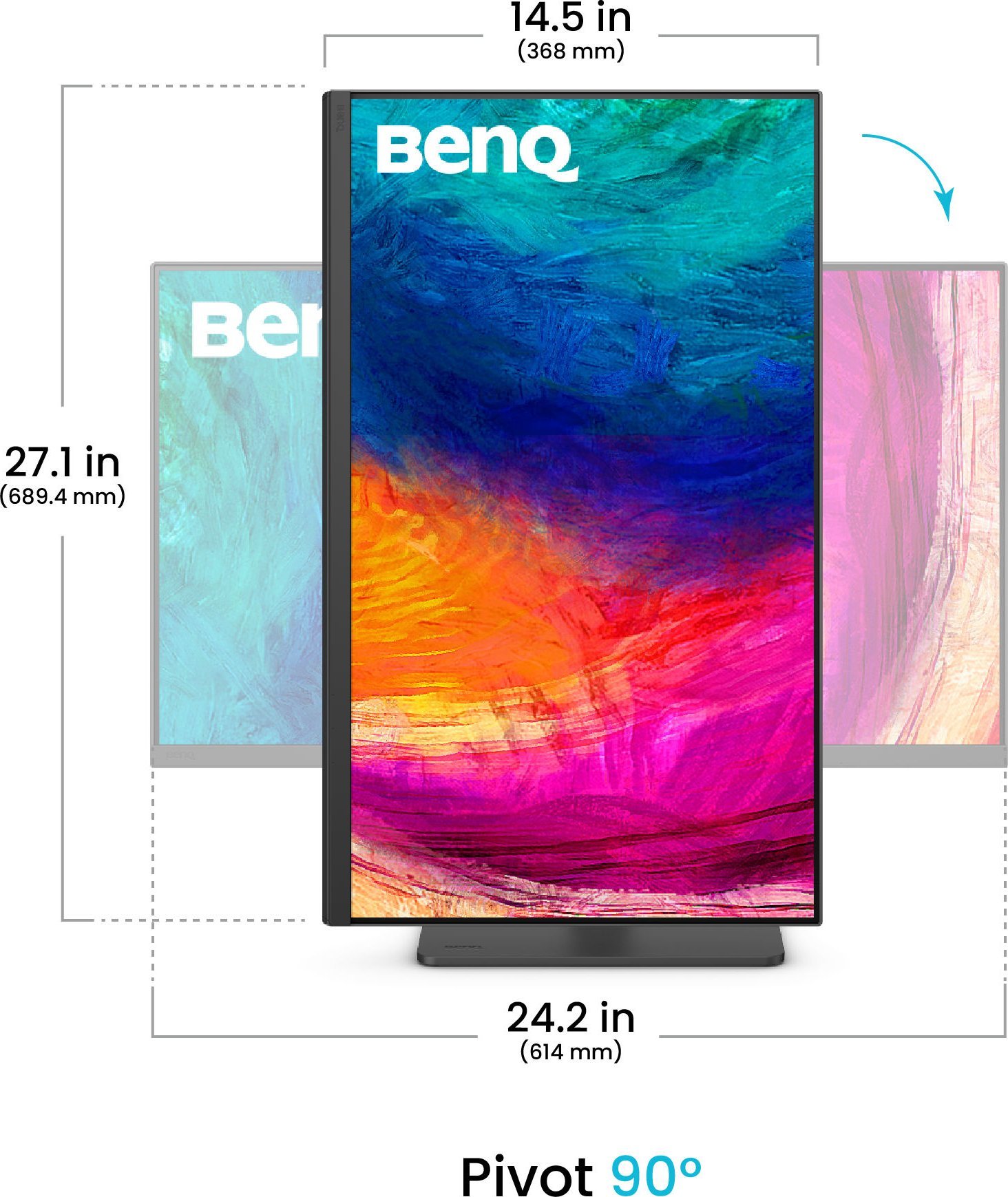 Monitor BenQ PD2706QN, 27", Quad HD 2560 x 1440, i zi