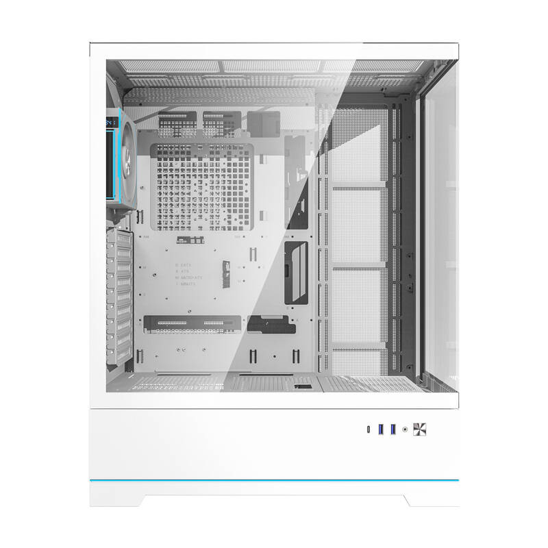 Kuti PC Darkflash DY451L Pro, ATX, xham i temperuar, e bardhë