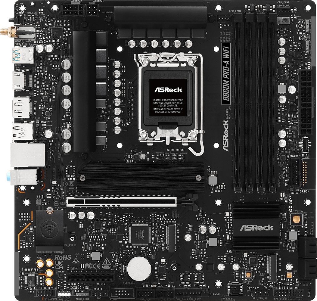 Pllakë amë Asrock B860M Pro-a WiFi, Intel B860, DDR5, Micro ATX 2