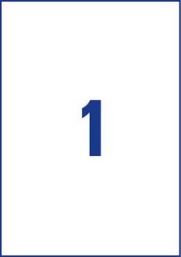 Etiketa vetëngjitëse Avery Zweckform 3478, 210x297mm, paketim 100 copë, të bardha