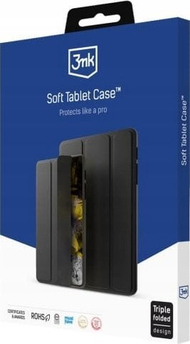 Mbulesë tablet 3MK Soft, për Samsung Galaxy Tab S9+, me funksion Wake Sleep, e zezë