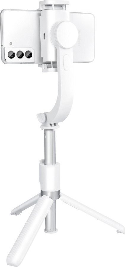 Set selfie tripod me gimbal stabilizer dhe telekomandë Bluetooth, alumini, i zi