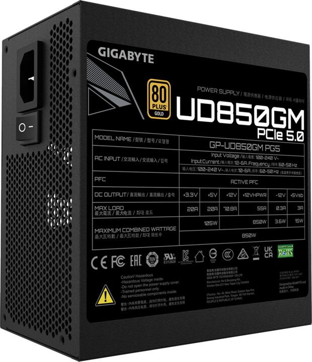 Burim energjie GIGABYTE UD850GM PG5 - 850W