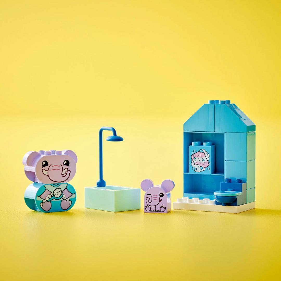 Lodër konstruktore LEGO Duplo Everyday Activities Bath 10413, set edukativ, për fëmijë 18 muaj+