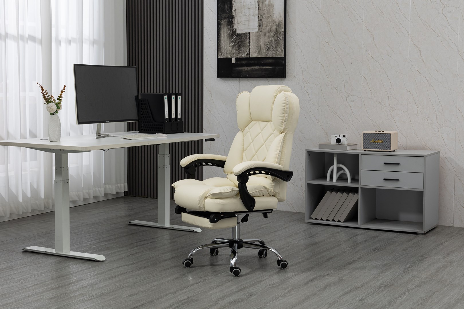 Karrige zyre Activejet YK7416, ergonomike, bezhë
