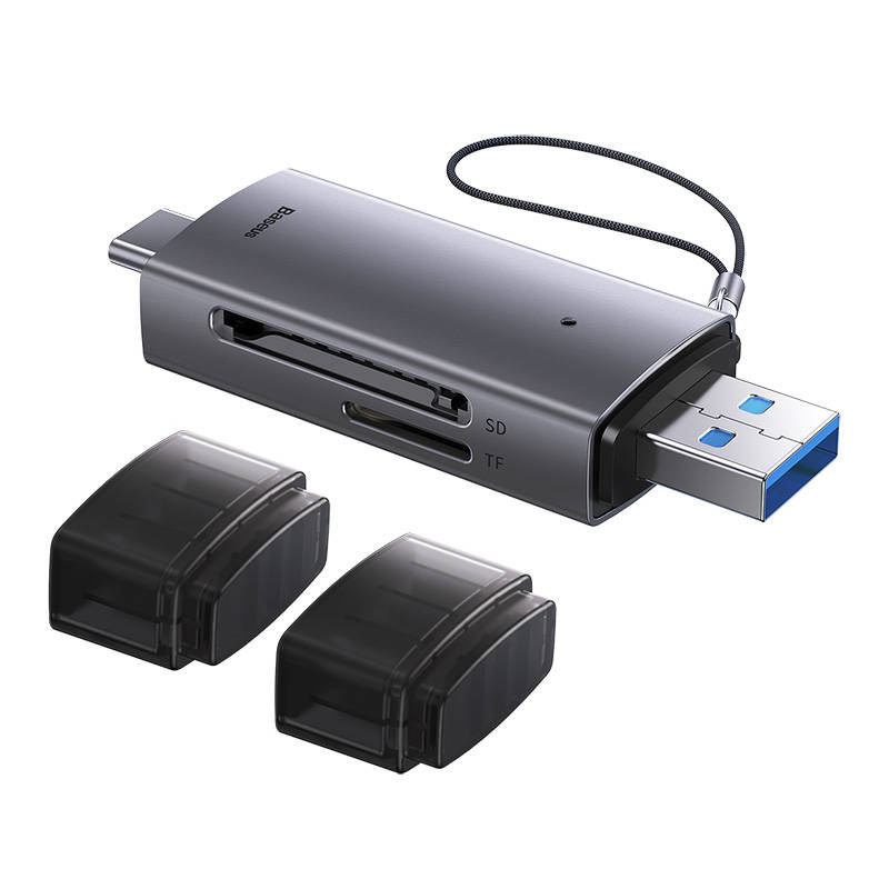 Lexues kartash i jashtëm Baseus Lite, USB 3.0, USB Type C, gri metalik