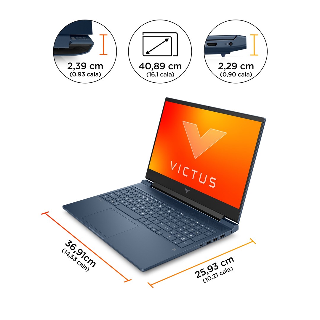 Laptop HP Victus Gaming, 16.1", AMD Ryzen 7 7840HS, 32 GB RAM, 1 TB SSD, NVIDIA GeForce RTX 4070, i zi