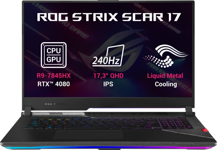 [OUTLET] Laptop ASUS ROG Strix SCAR 17 (2023) G733, 17.3", AMD Ryzen 9, 32GB RAM, 1TB SSD, NVIDIA GeForce RTX 4080, i zi				