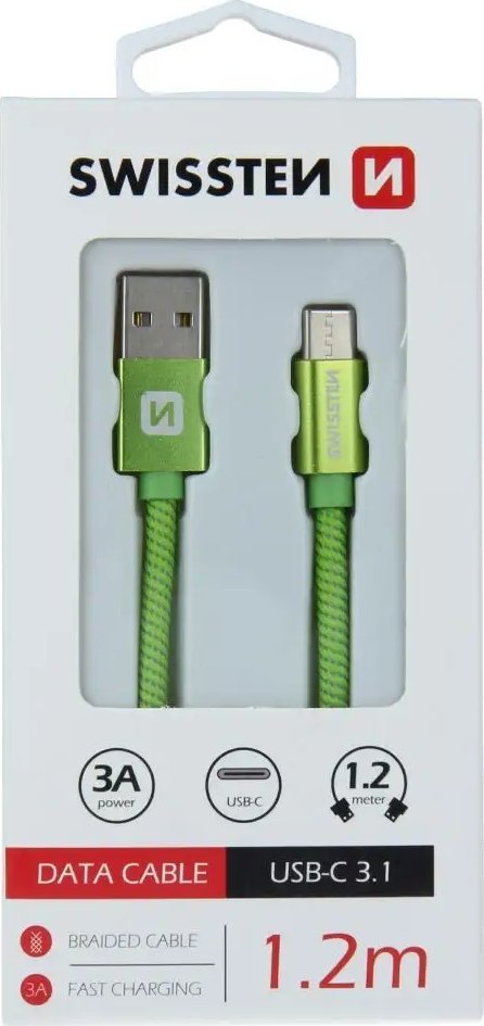 Kabllo USB në USB C Swissten, 1.2m, e artë
