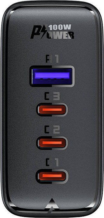 Karikues muri Acefast A37, 100W PD GaN, 4x USB, i bardhë