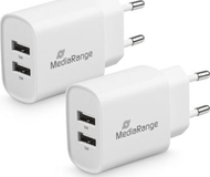 Karikues muri MediaRange MRMA114, 12W, 2x USB A, i bardhë