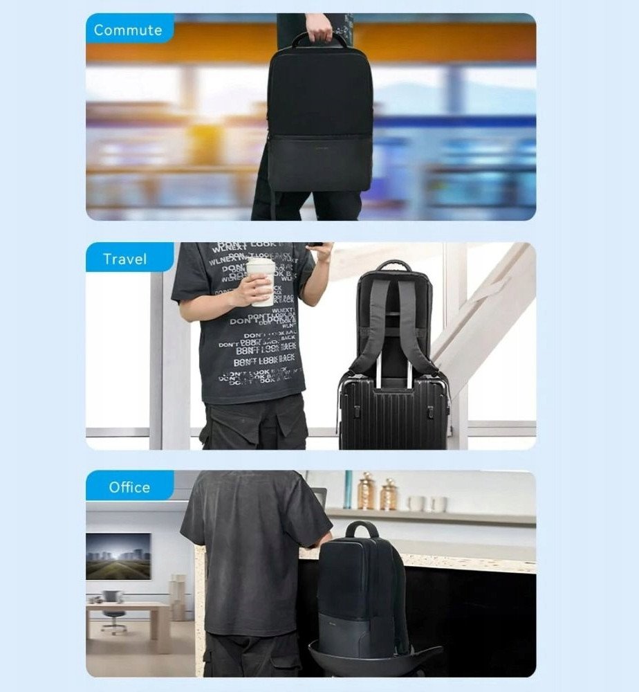 Çantë shpine Vention Mochila, për laptop 15.6", material Oxford, e zezë