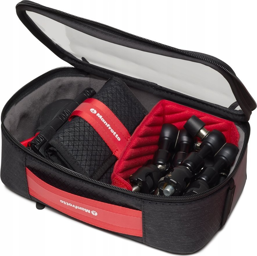Organizues aksesorësh Manfrotto Pro Light Tech Organizer M, me ndarje M Guard, panel transparent, gri