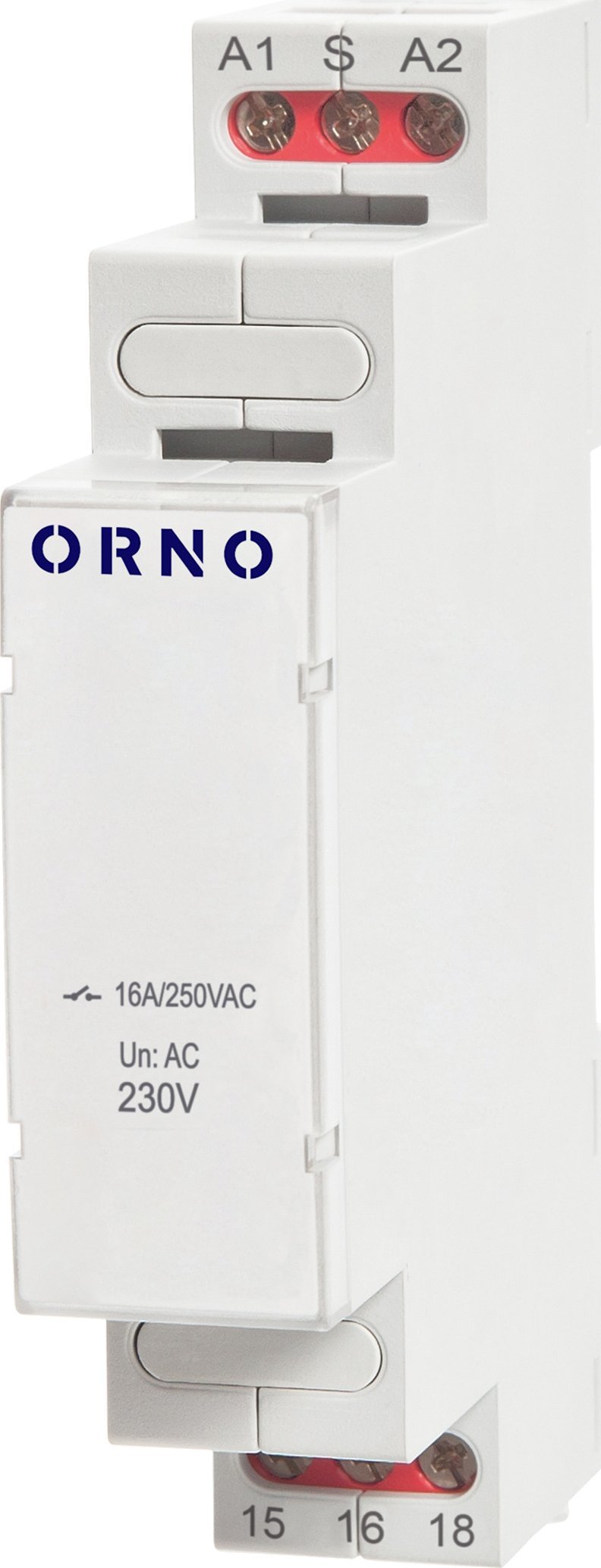 Rele bistabile ORNO OR-PI-456, 230V AC, 16A, për shinë DIN