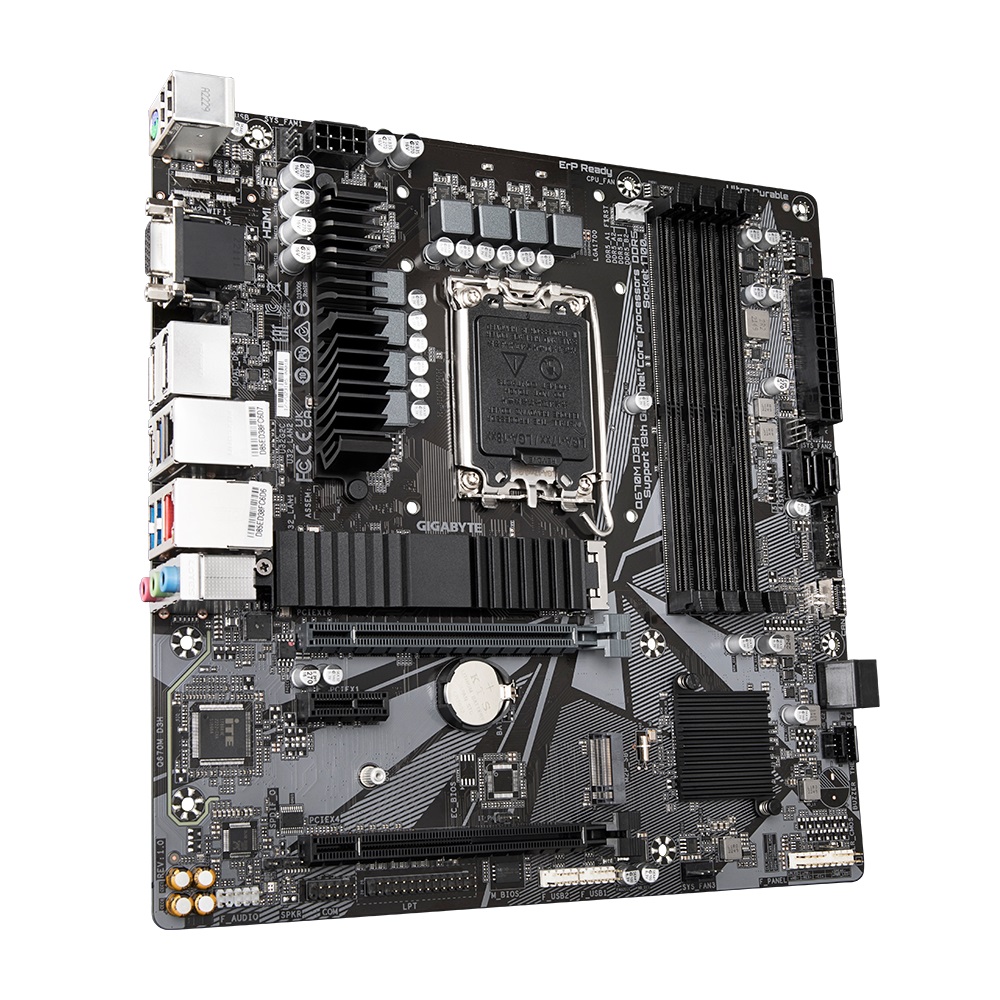 Pllakë amë GIGABYTE Q670M D3H, LGA 1700, mATX