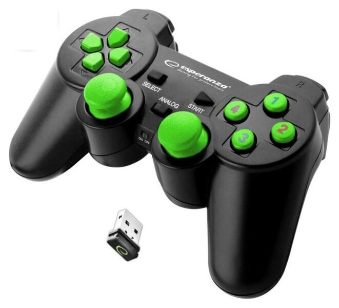 Gamepad wireless Esperanza GLADIATOR EGG108G, PC PS3, 2.4GHz, i zi